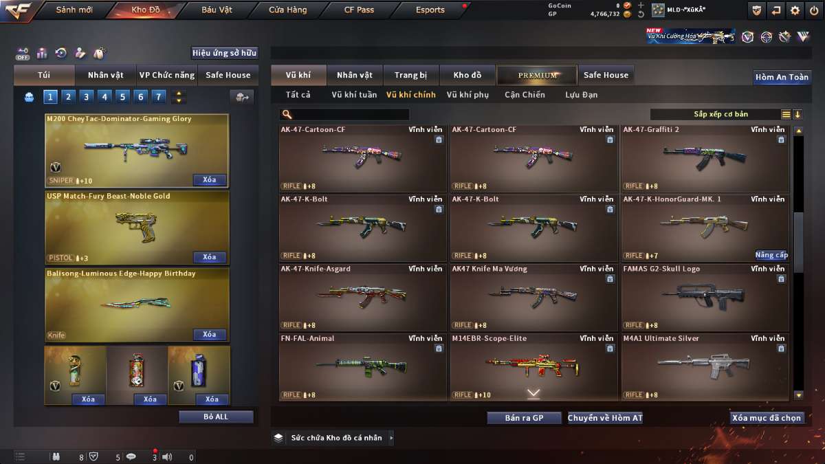 shop acc cf uy tin gia re